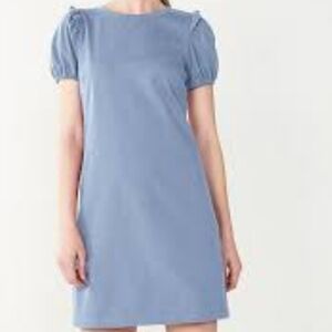 NINE WEST Light Blue Mini Dress with Puff Sleeves - Size L